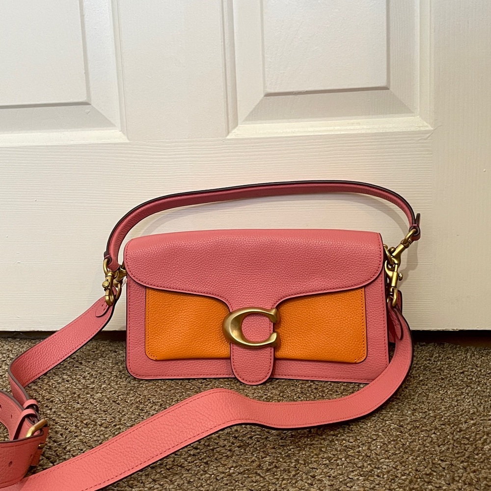 NWT COACH Tabby Orange and Pink Shoulder Bag